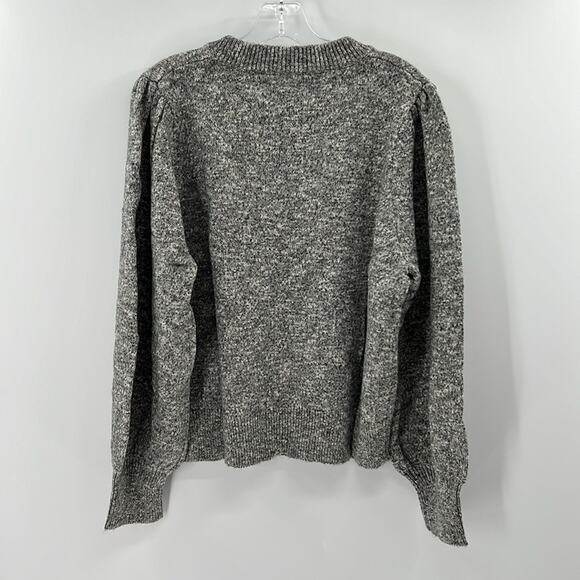 Marine Layer Alma Puff Sleeve Sweater - Charcoal Heather - XL - NWT - Picture 7 of 7